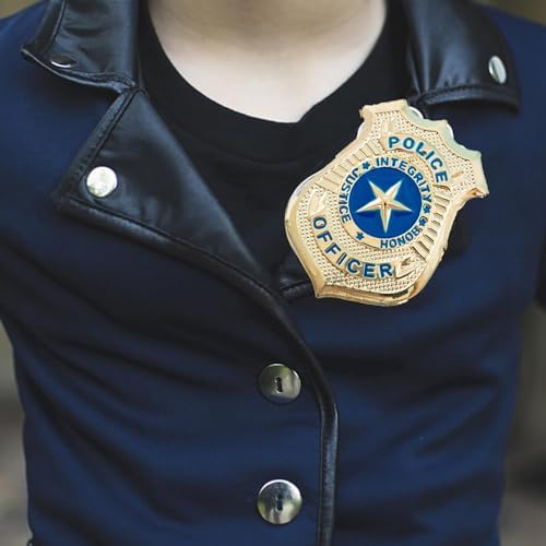 5Pcs Police Badge Pin Role Play Costume Accessory