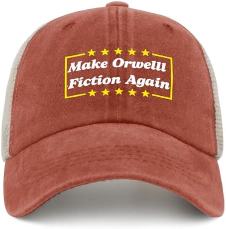 Make Orwelll fiction again Mens funny trucker hat