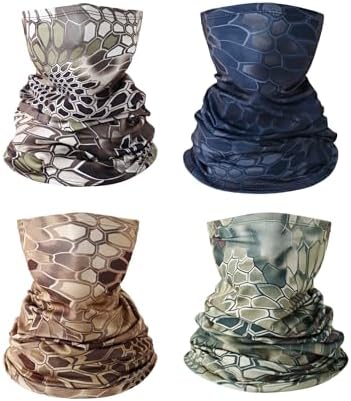 LJDJ Headwear Balaclava Mask 4 Pack Neck Gaiter Bandana Face Cover