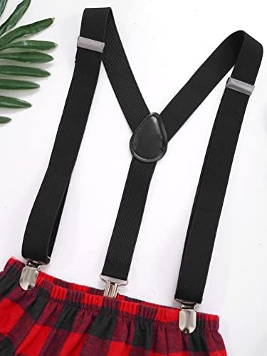 Alvivi Y-Shape Plaid Bow Tie Suspender Bloomers