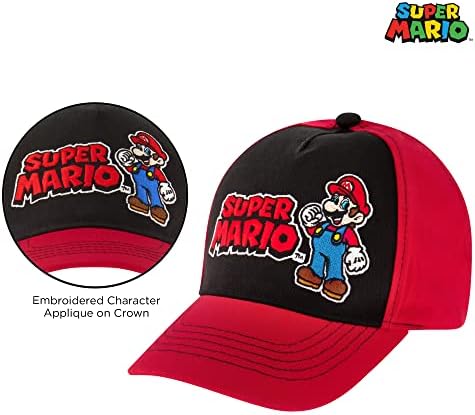 Nintendo Boys Super Mario Bros Cotton Baseball Cap 4-7