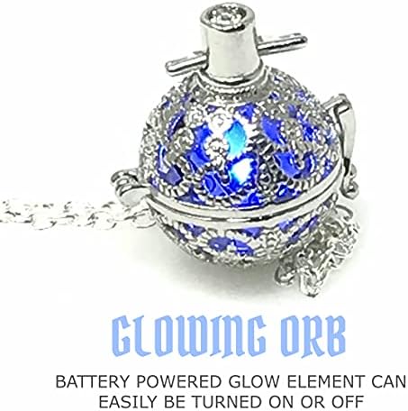 UMBRELLALABORATORY Steampunk Fire Necklace Glow Locket