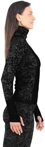 Kinda Womens Thermal Bottoms Top Set with Ski Mask Gray Camo