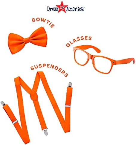 Dress Up America - Neon Bow-tie and Suspender Set