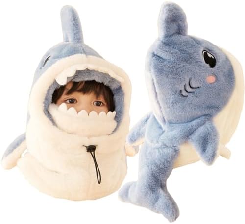 Kids Plush Winter One Piece Hat Scarf Face Mask for Girls Boys