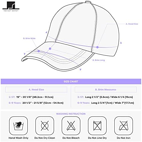 The Hat Depot Kids UPF 50 Cotton Denim Baseball Cap 1