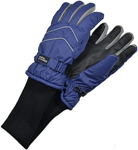 SnowStoppers Kids Waterproof Long Cuff Winter Gloves - Keep Cold Out Warm Inside