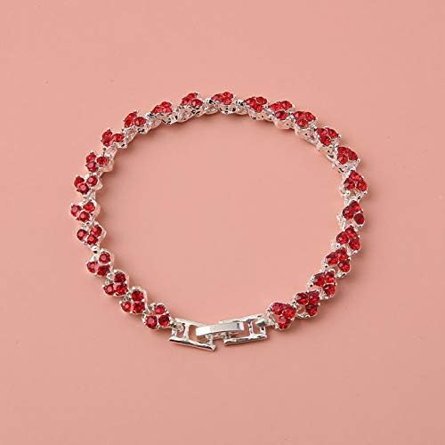 Charm Bracelet for Women Luxury Faux Crystal Shiny Bangle Jewelry