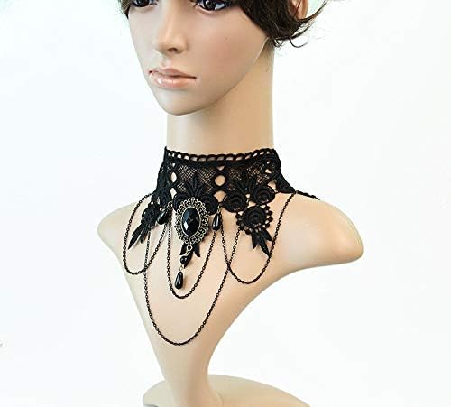 iWenSheng Steampunk Halloween Choker Necklace for Women