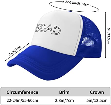 YGXZ Dog Dad Funny Baseball Cap Adjustable Hat for Men Women Blue