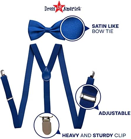 Dress Up America Neon Suspender Set for Adult and Kids