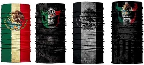 Smagiv 4-Pack 3D Mexico Eagle Skull Face Scarf