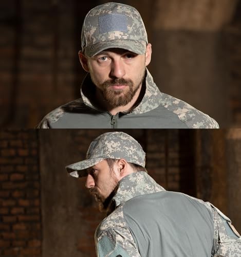 TACTICS ARMOR Tactical Camo Hat Adjustable Baseball Cap for Men and Boys