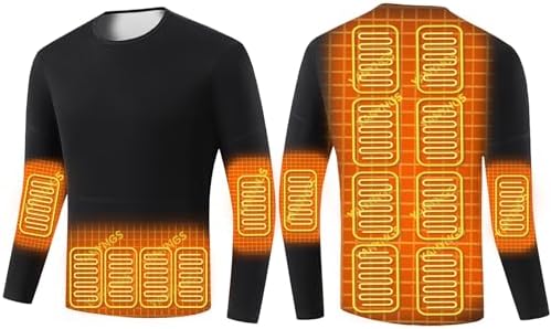 16-Zone Heat Winter Warmness Electric Thermal Underwear Shirt for Men Women