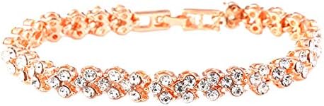 Charm Bracelet for Women Luxury Faux Crystal Shiny Bangle Jewelry