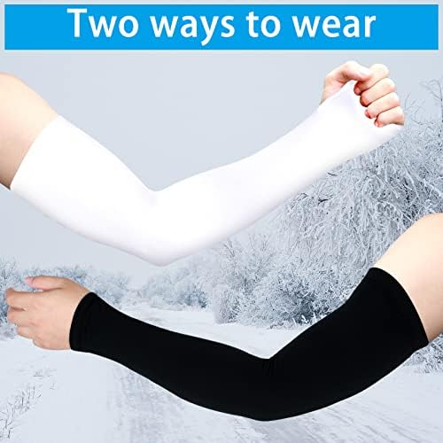 Skylety 2 Pair Arm Warmers Winter Thermal Warmers for Men Women