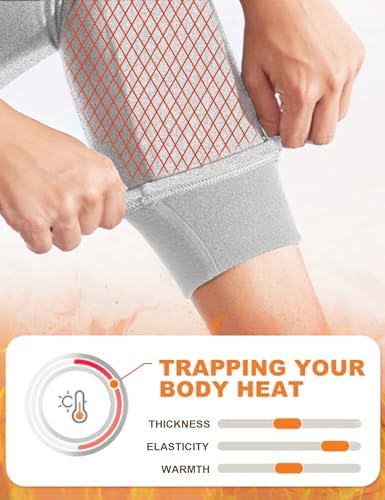 COOTRY Plus Size Thermal Underwear Set for Women