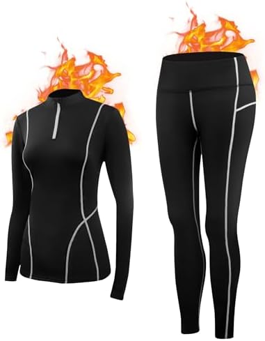 Warm Womens Thermal Fleece Long Johns Set