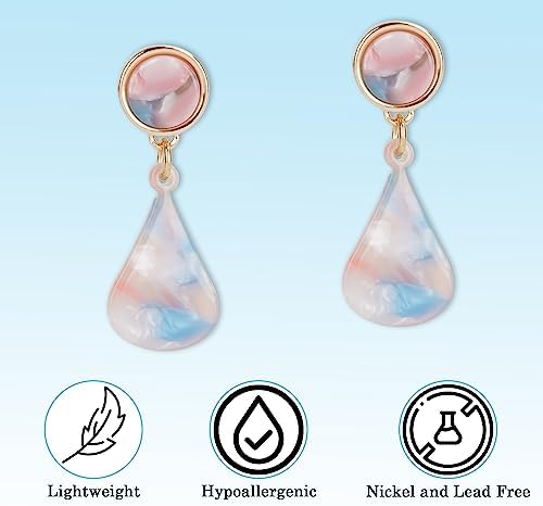 Gender Reveal Earrings Blue Pink for Mothers