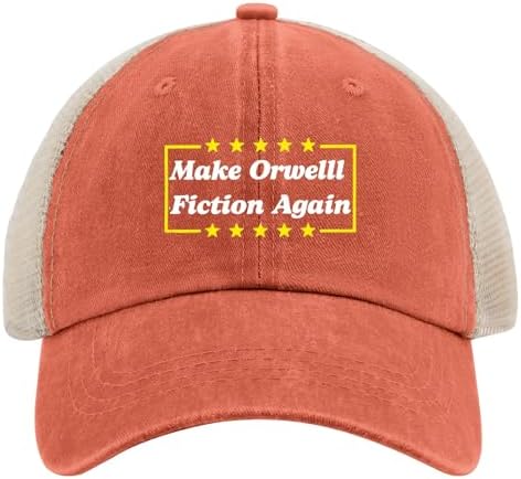 Make Orwelll fiction again Mens funny trucker hat
