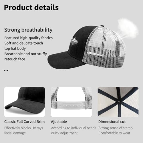 Trees Reflection Wildlife Bear Trucker Hat for Women