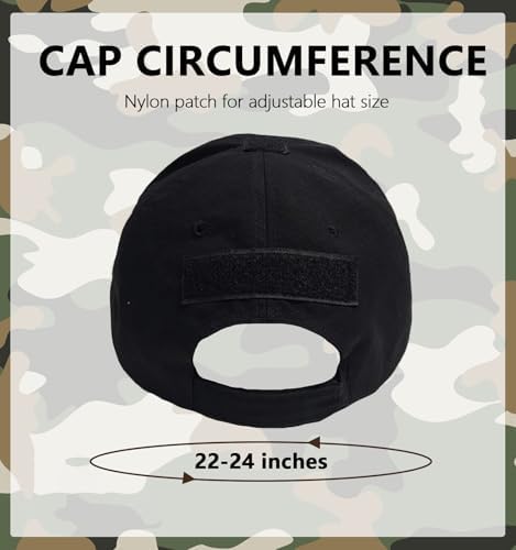 TACTICS ARMOR Tactical Camo Hat Adjustable Baseball Cap for Men and Boys