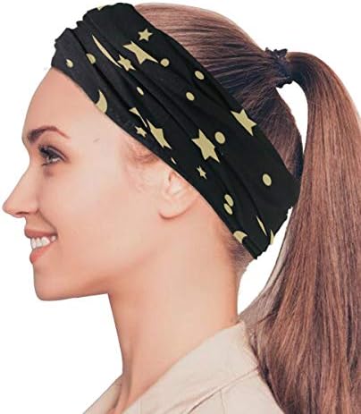 Gold Stars Balaclava Face Cover Quick-Drying Stretchable UV-Protective Headband