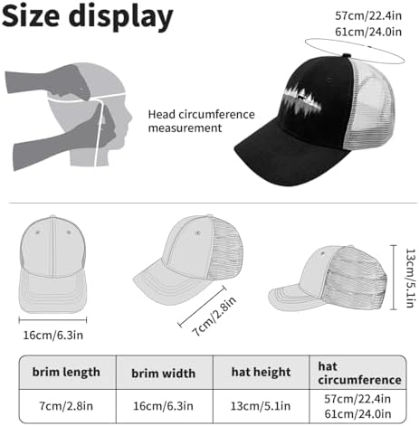 Trees Reflection Wildlife Bear Trucker Hat for Women