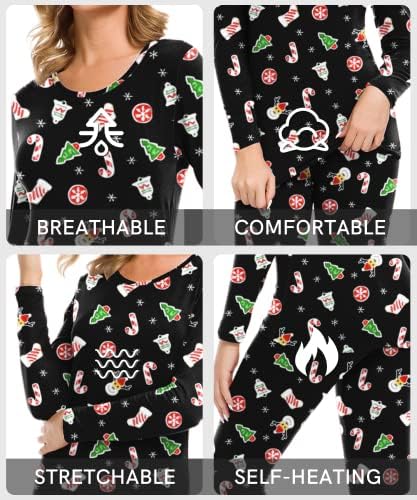 LOMON Christmas Thermal Underwear Set