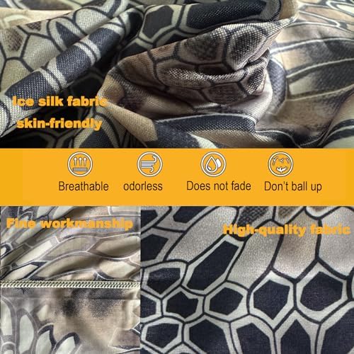 LJDJ Headwear Balaclava Mask 4 Pack Neck Gaiter Bandana Face Cover