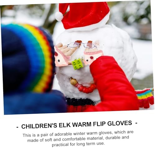1-Pair Half Finger Woolen Gloves for Boys