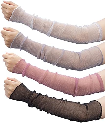OIIKI 4-Pair Womens Mesh UV-Protect Gloves