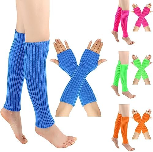 Stay Warm in Style - Winter Fingerless Gloves Leg Warmer Socks Kit