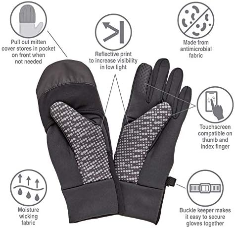 Kids Convertible Winter Gloves with Mitten Cover