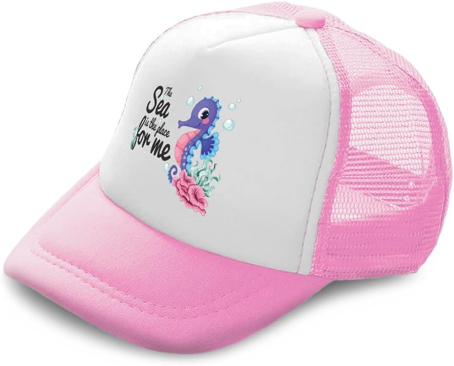 Cute Rascals Kids Trucker Hat with Seahorse Design 1