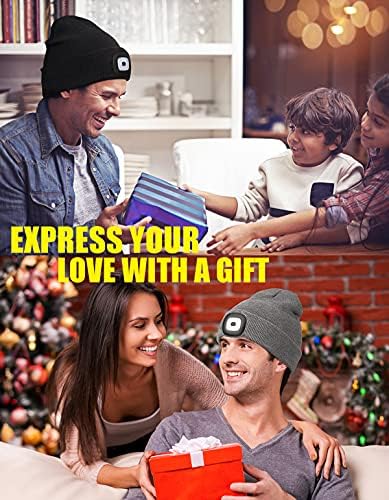 MELASA LED Beanie Hat with Light for Winter