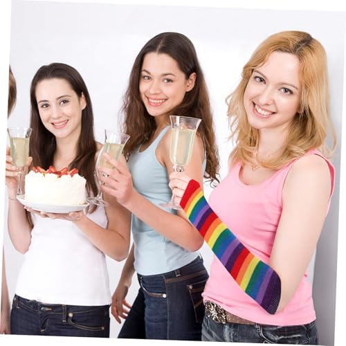 Colorful Rainbow Arm Warmers