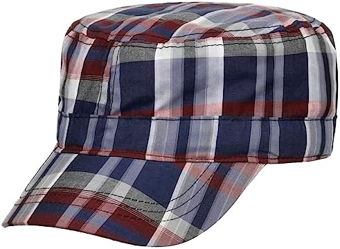 Lipodo Classic Cotton Check Army Cap - WomenMen