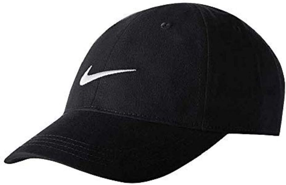 Nike Youths Embroidered Swoosh Logo Cotton Baseball Cap Black Toddler