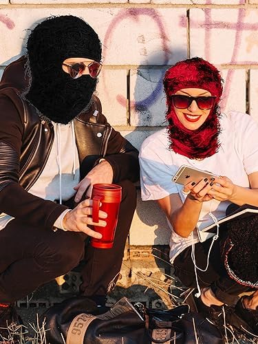 MGBPEI Distressed Balaclava Ski Mask for MenWomen - Windproof Stretchy Breathable