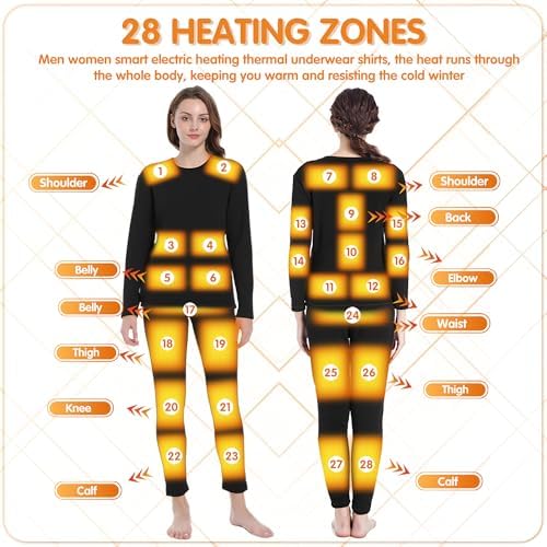 Womens Heating Thermal Set for Skiing Hunting