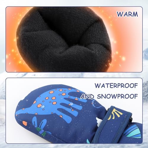 Duoyeree Waterproof Kids Mittens Gloves