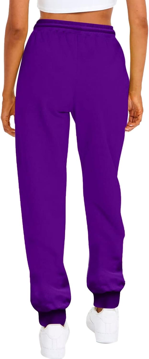 Girl High Waisted Solid Sweatpants with Pockets Drawstring Joggers
