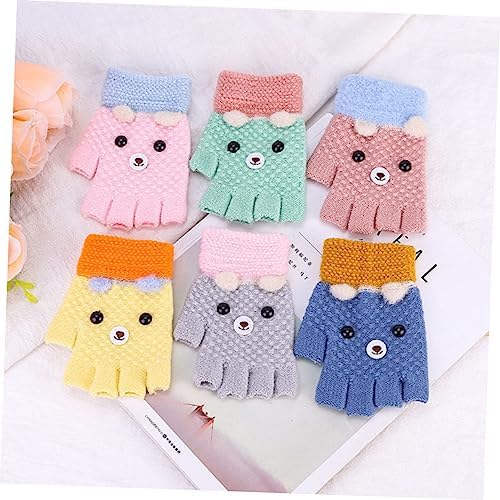 4-Piece Stretch Warm Fingerless Mitten Gloves for Boys