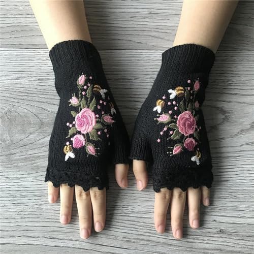Winter Comfort Gloves for Women Fingerless with Elbow Protection