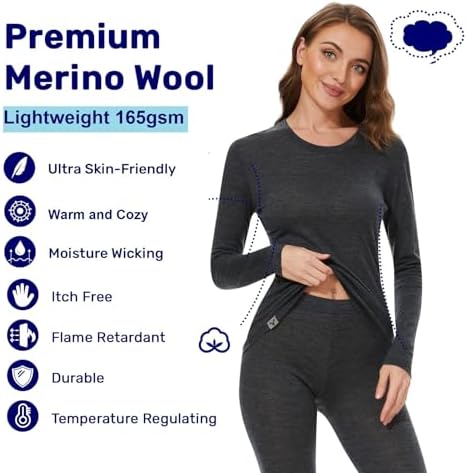 Merinnovation Merino Wool Base Layer Set for Women