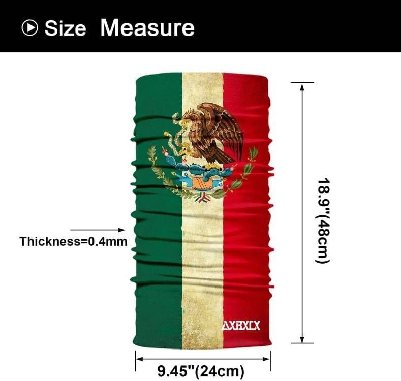 Smagiv 4-Pack 3D Mexico Eagle Skull Face Scarf