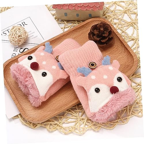 1-Pair Half Finger Woolen Gloves for Boys