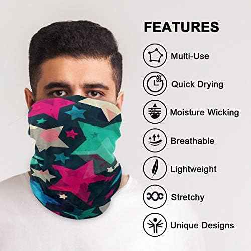 My Little Nest Unisex Balaclava Face Cover - Retro Star Dust Design