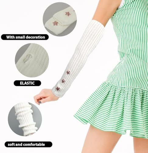 Y2K Womens Knitted ArmWarmers